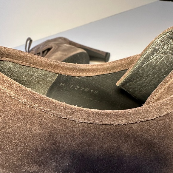 Stuart Weitzman Wallapalooza Size 7.5 Gray Suede Lace Up High Heel Boots Booties - Picture 7 of 8